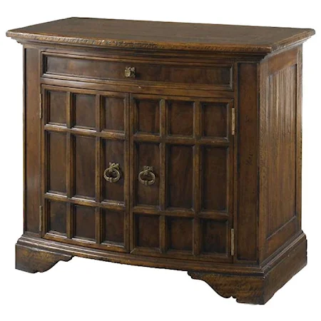 Decorative Carmelo Drawer and Door Nightstand